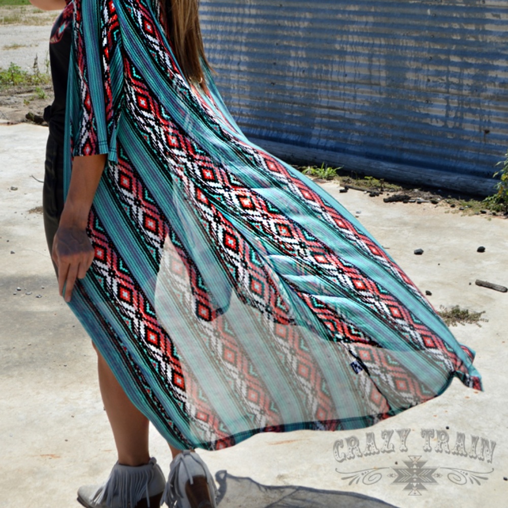 Desperado Serape Duster by Crazy Train - Picture 6 of 8